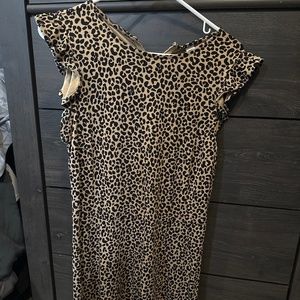 Cheetah print Mid length dress